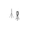 Dominique Cohen half moon with starburst diamond earrings on diamond faced huggie hoops, in 18k black gold <span class='visuallyhidden'>Text, phone 323-404-2959 for shopping help.</span>